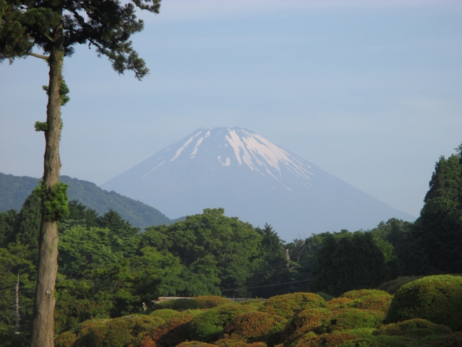 くっきり見えた富士山。