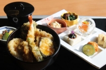 秋野菜 松茸と海老の天丼