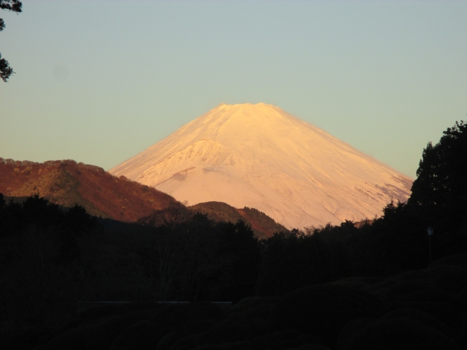 朝焼け富士