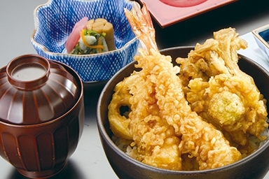 海老と野菜の天丼（イメージ）