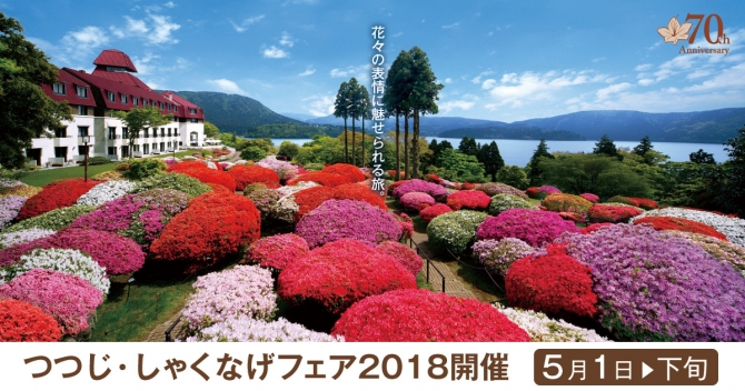 つつじ しゃくなげフェア18開催 広大な庭園で色とりどりの花々が咲き競うこの時期だけの絶景 公式 箱根 芦ノ湖 山のホテル